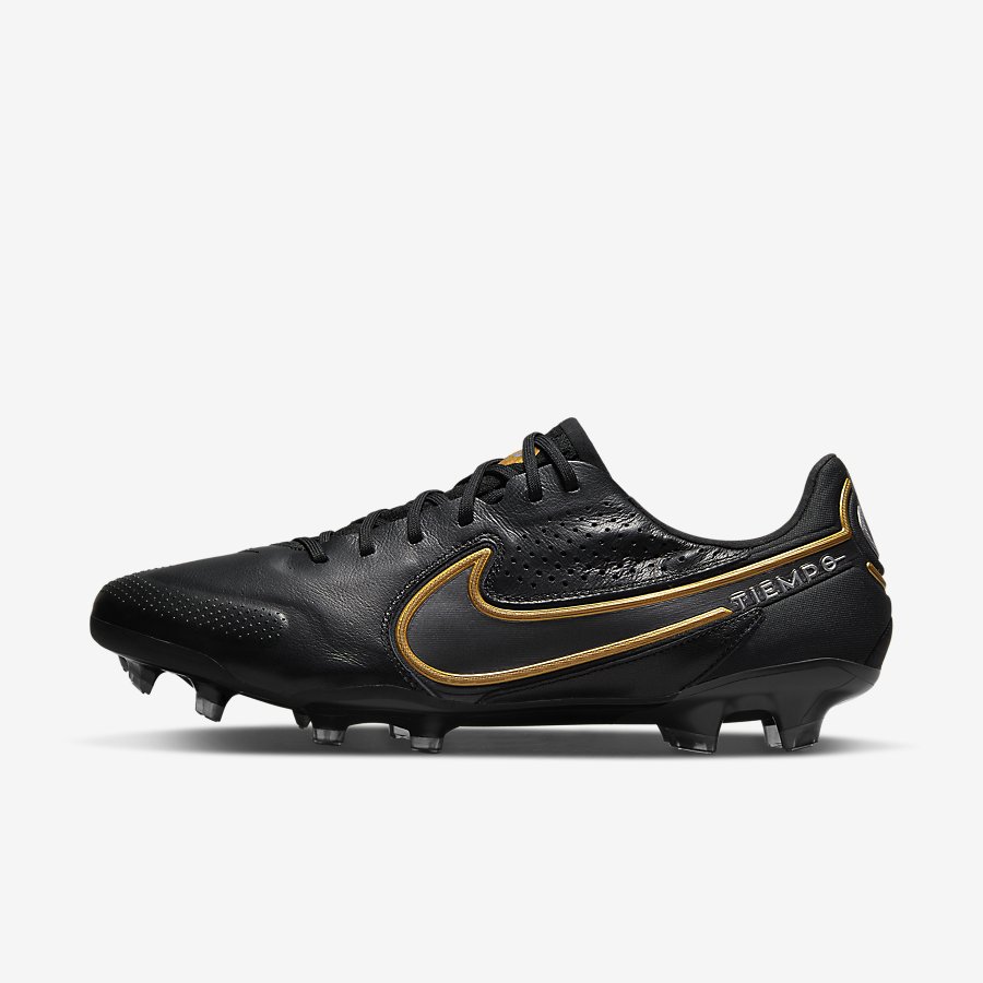 Giày Nike Tiempo Legend 9 Elite FG Nữ Đen Vạch Cam