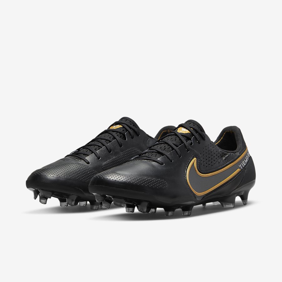 Giày Nike Tiempo Legend 9 Elite FG Nữ Đen Vạch Cam