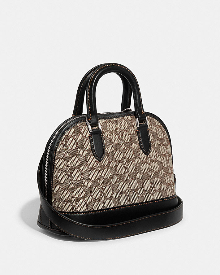 Túi Coach Revel Bag In Signature Textile Jacquard Nữ Đen