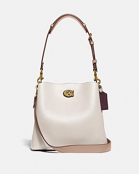 Túi Coach Willow Bucket Bag In Colorblock Nữ Trắng