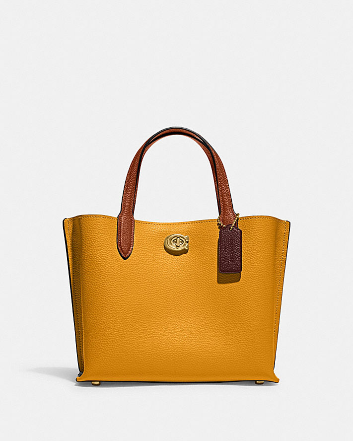 Túi Coach Willow Tote 24 In Colorblock Nữ Vàng