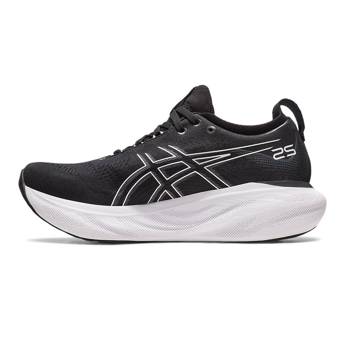 Giày Asics Gel-Nimbus 25 Wide Nữ Đen Trắng