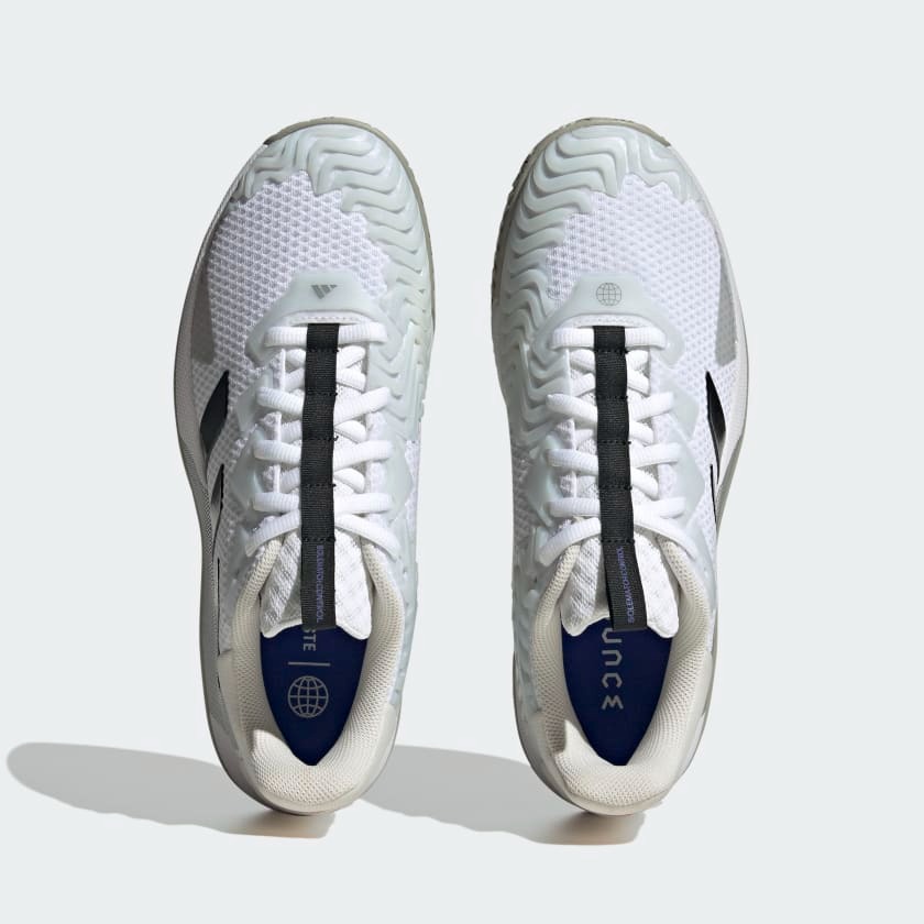 Giày Adidas Tennis Solematch Control Nam Trắng Xám