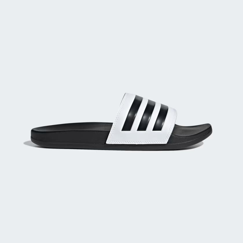 Dép Adidas Adilette Comfort Nam Trắng Đen Đen