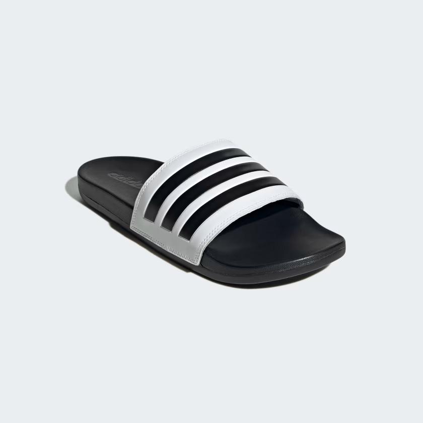 Dép Adidas Adilette Comfort Nam Trắng Đen Đen