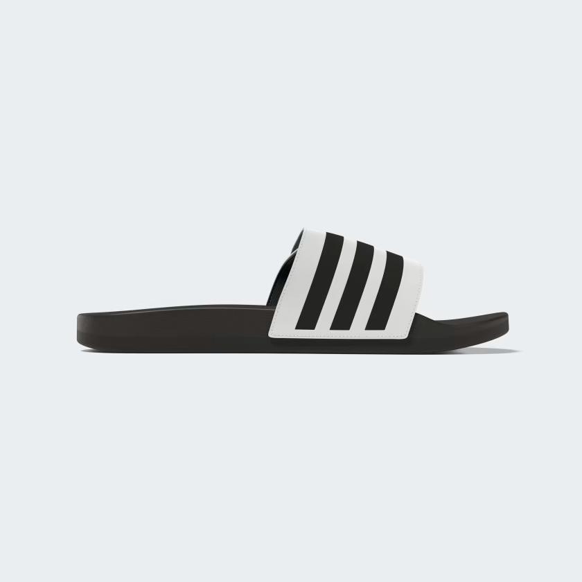 Dép Adidas Quai Ngang Tùy ChỉNh Adilette Comfort Trắng Đen