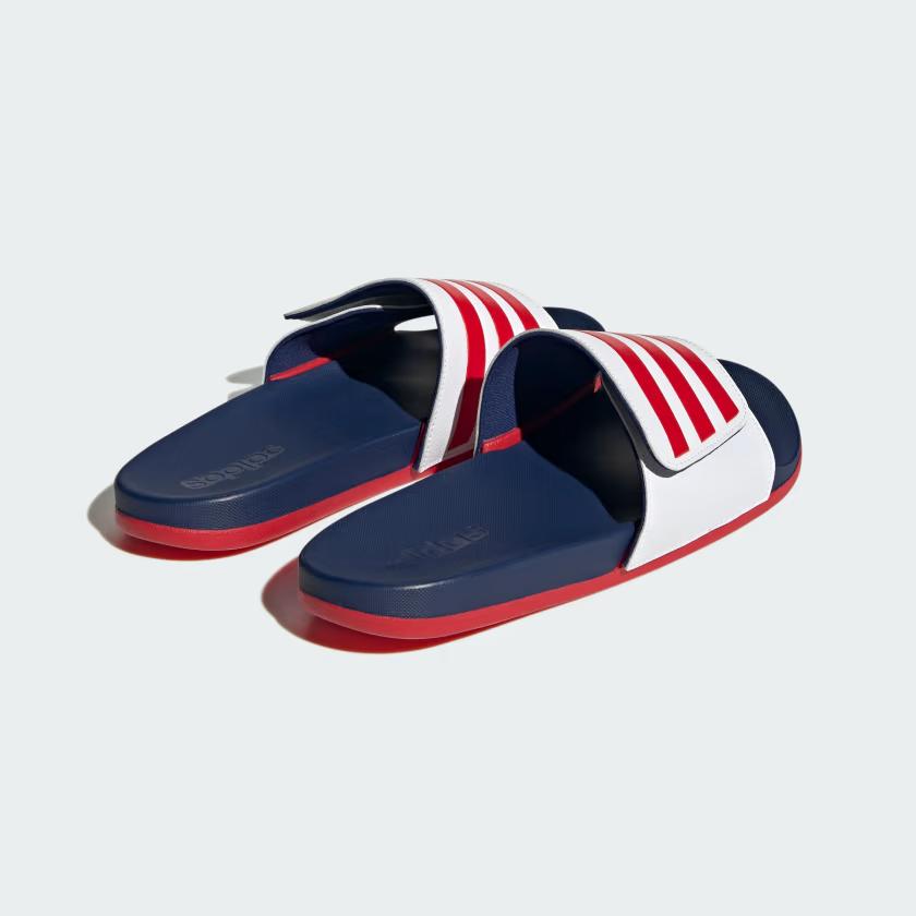 Dép Adidas Quai Ngang Tùy ChỉNh Adilette Comfort Trắng Đỏ Xanh