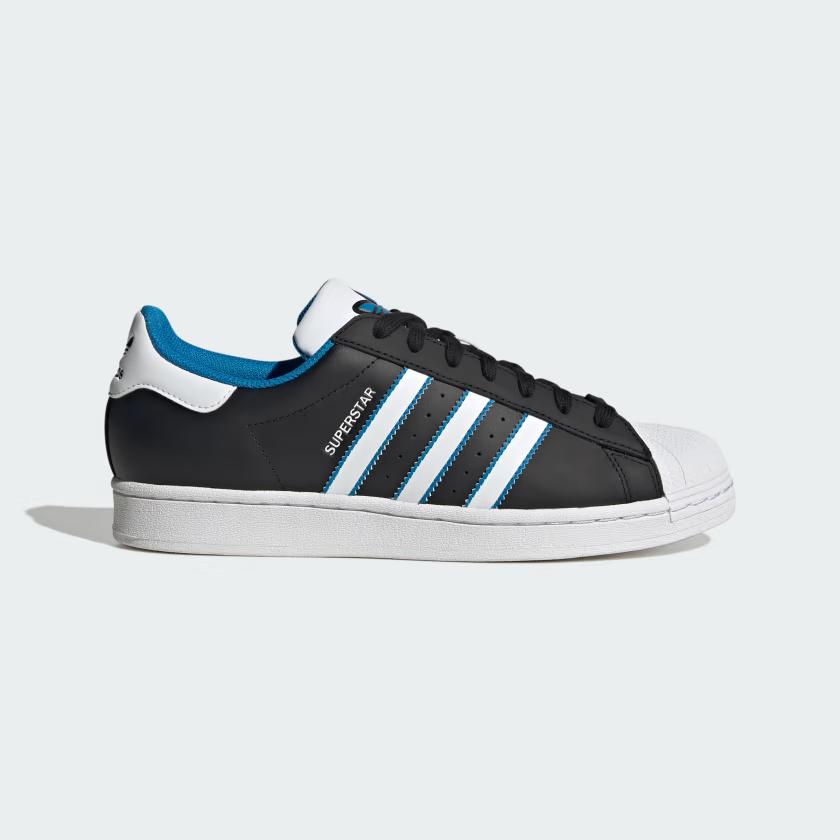 Giày Adidas Superstar Nam Đen Trắng Xanh