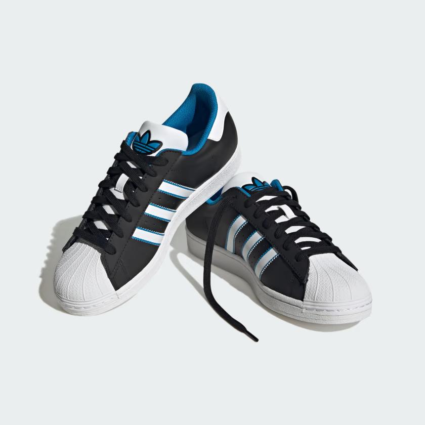 Giày Adidas Superstar Nam Đen Trắng Xanh