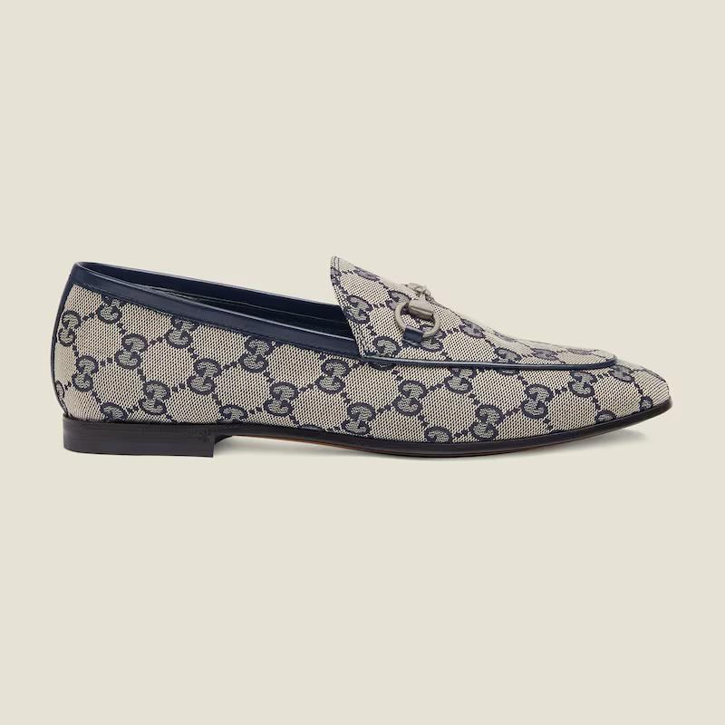 Giày Gucci Jordaan Gg Loafer Nữ Xám Đen