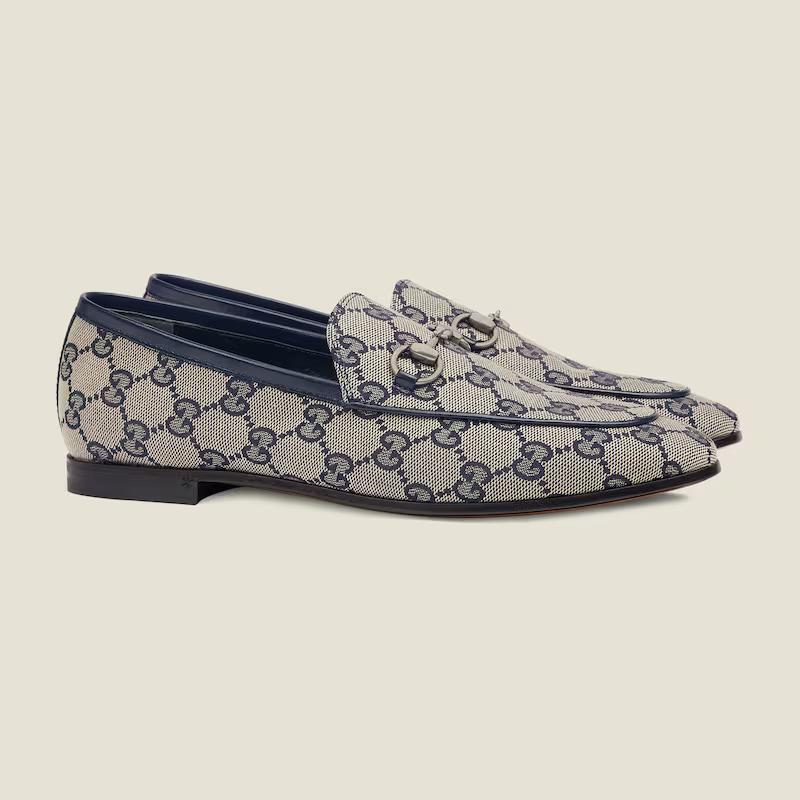 Giày Gucci Jordaan Gg Loafer Nữ Xám Đen