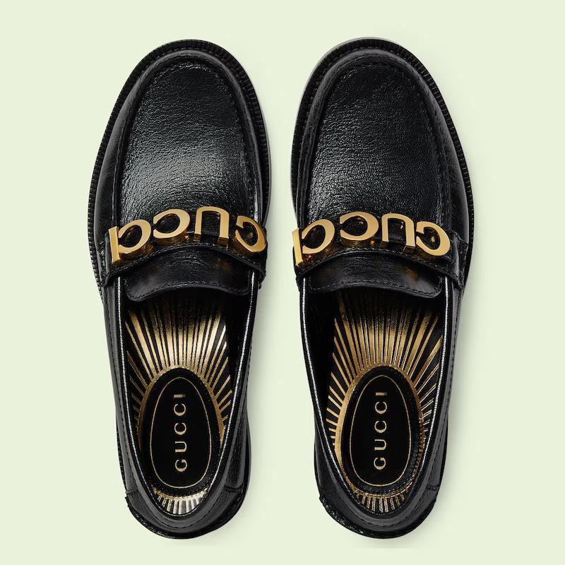 Giày Gucci Leather Loafer Nữ Đen