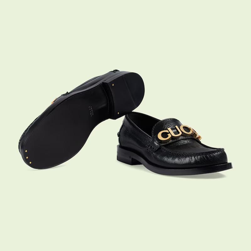 Giày Gucci Leather Loafer Nữ Đen