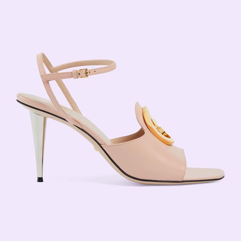 Giày Gucci Blondie Heeled Sandal Nữ Hồng