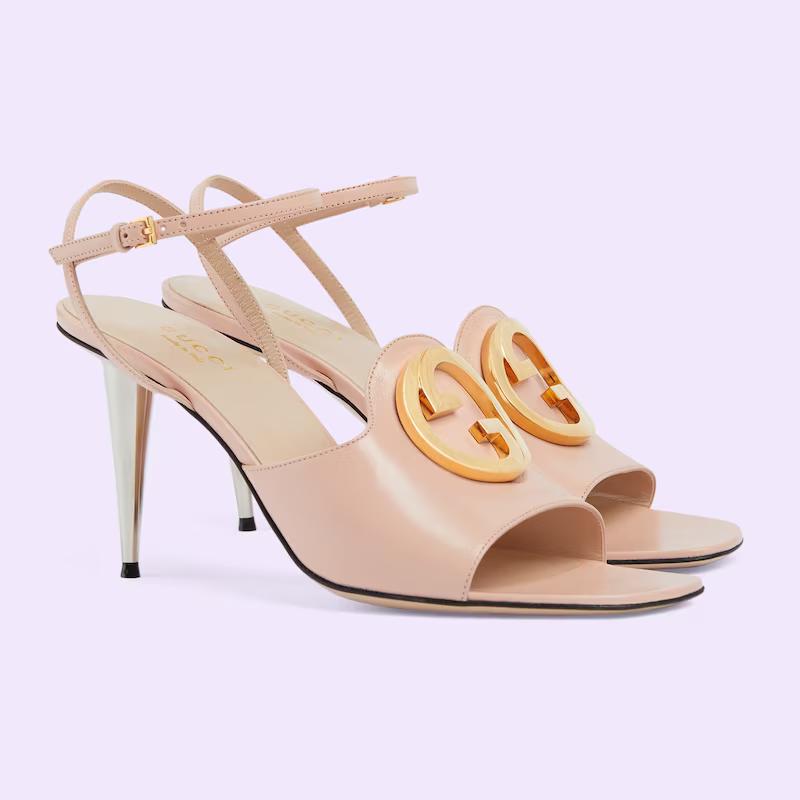 Giày Gucci Blondie Heeled Sandal Nữ Hồng