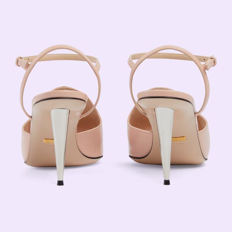 Giày Gucci Blondie Heeled Sandal Nữ Hồng