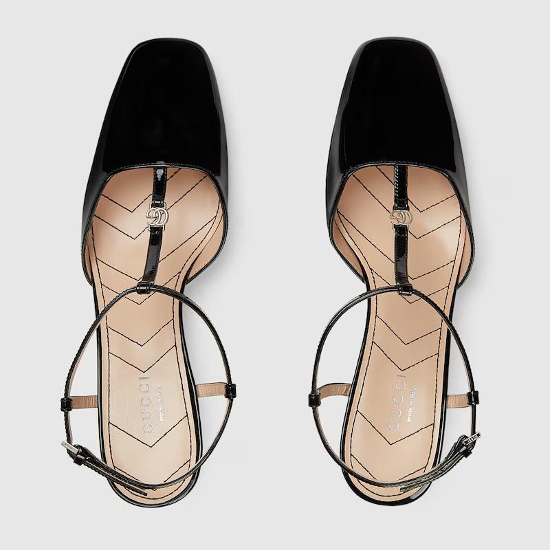 Giày Gucci Double G Slingback Pump Nữ Đen