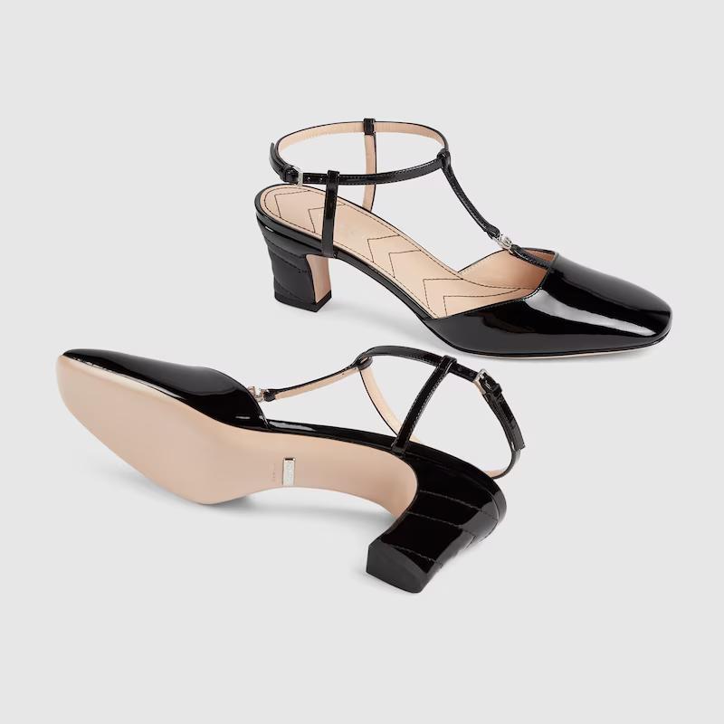 Giày Gucci Double G Slingback Pump Nữ Đen