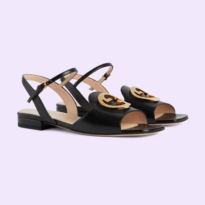 Giày Gucci Blondie Sandal Nữ Đen