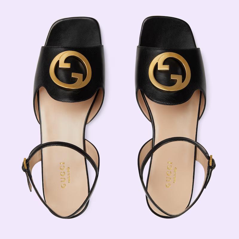 Giày Gucci Blondie Sandal Nữ Đen