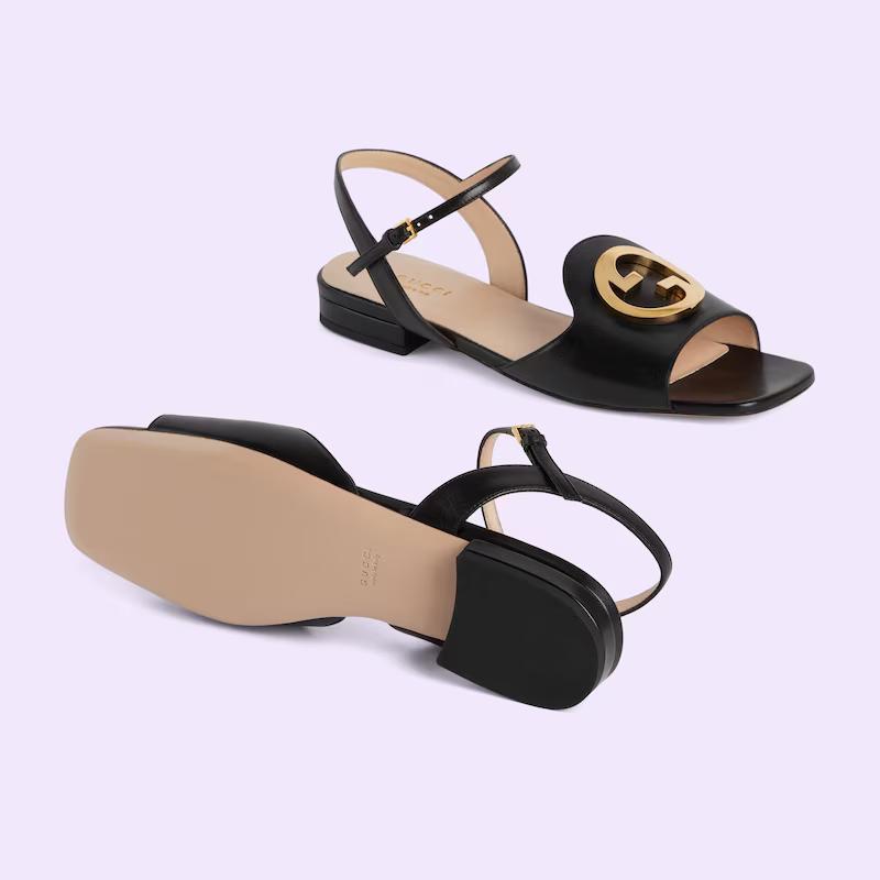 Giày Gucci Blondie Sandal Nữ Đen