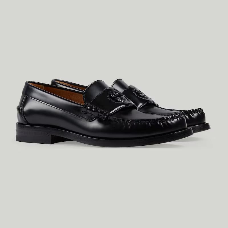 Giày Gucci Interlocking G Loafer Nữ Đen