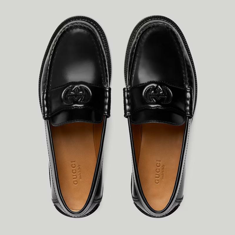 Giày Gucci Interlocking G Loafer Nữ Đen