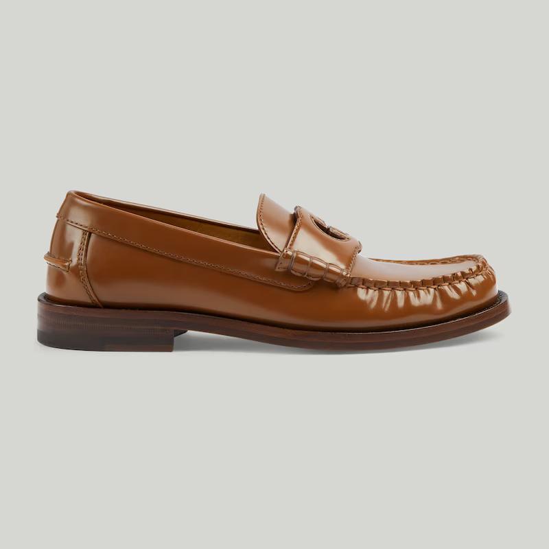 Giày Gucci Interlocking G Loafer Nữ Nâu