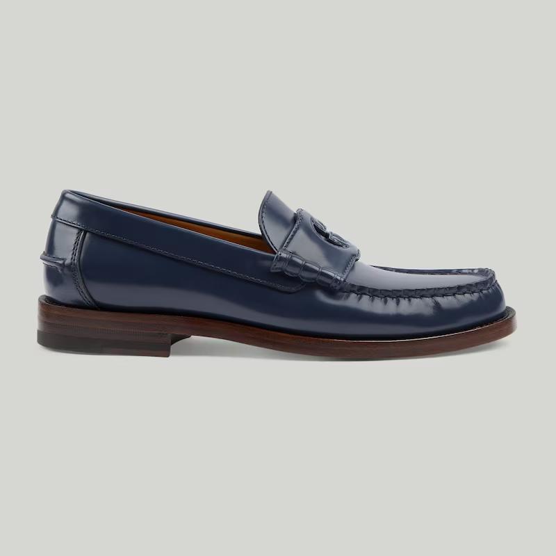 Giày Gucci Interlocking G Loafer Nữ Xanh Đen