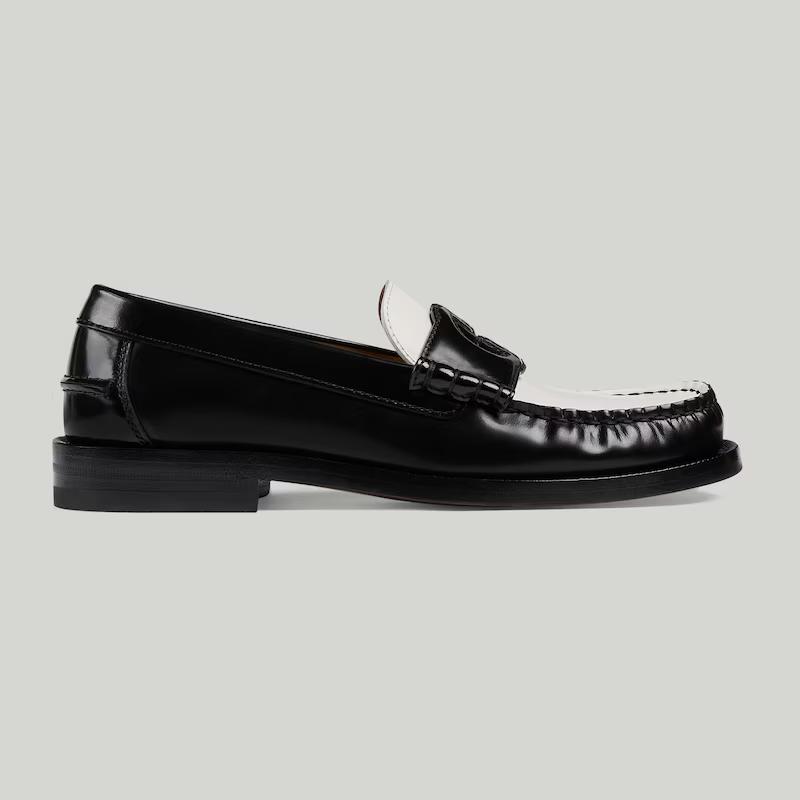 Giày Gucci Interlocking G Loafer Nữ Trắng Đen