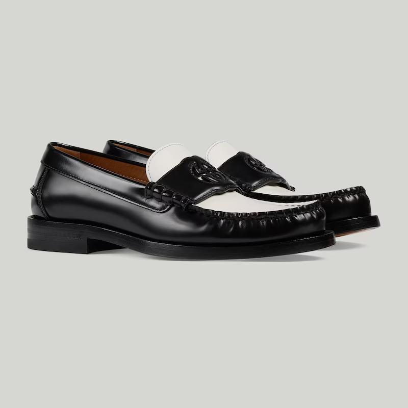 Giày Gucci Interlocking G Loafer Nữ Trắng Đen