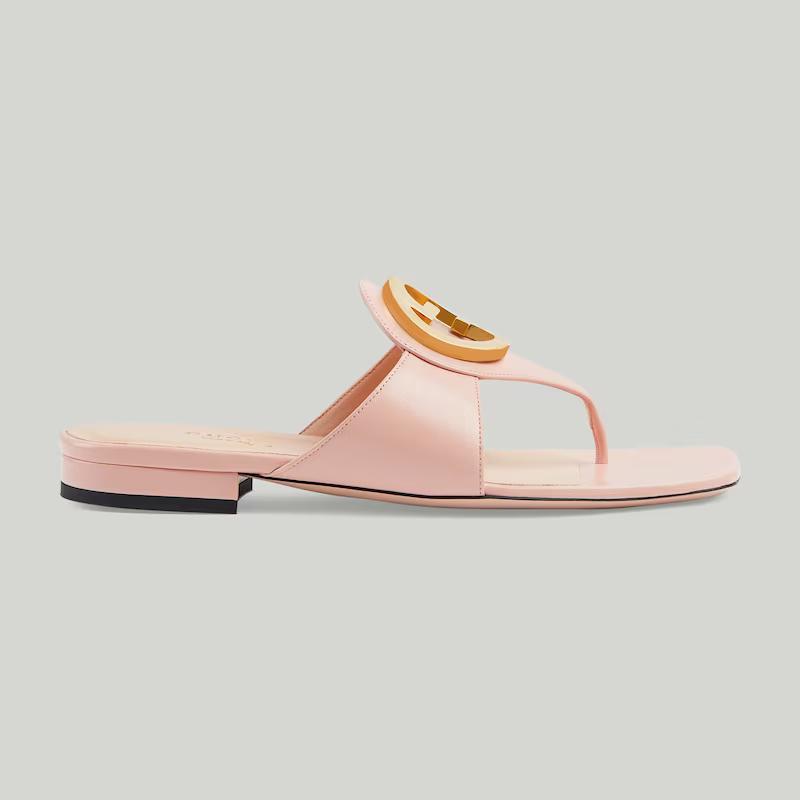 Giày Gucci Blondie Thong Sandal Nữ Hồng