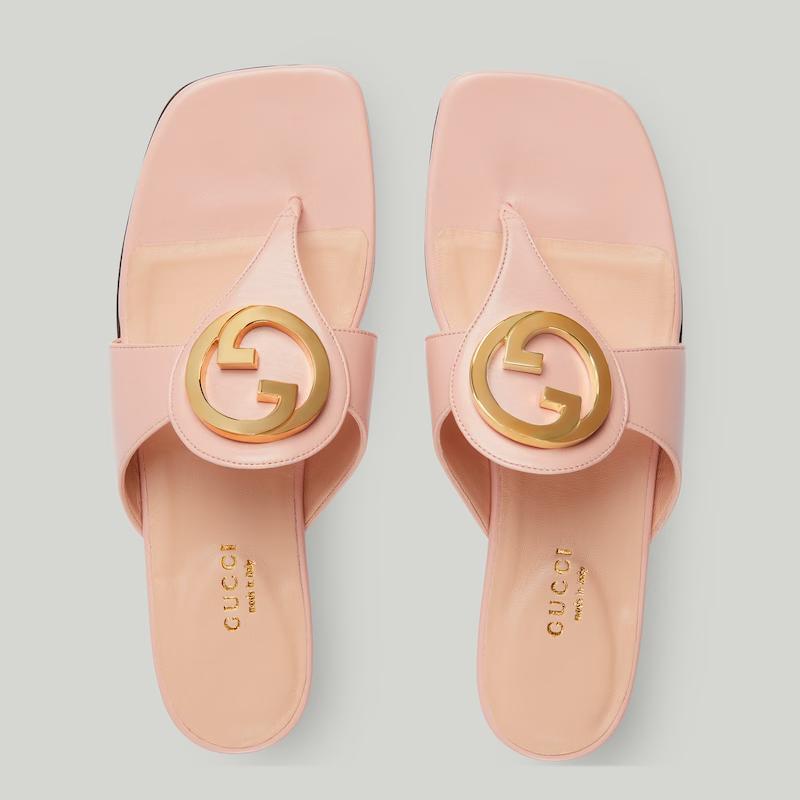 Giày Gucci Blondie Thong Sandal Nữ Hồng