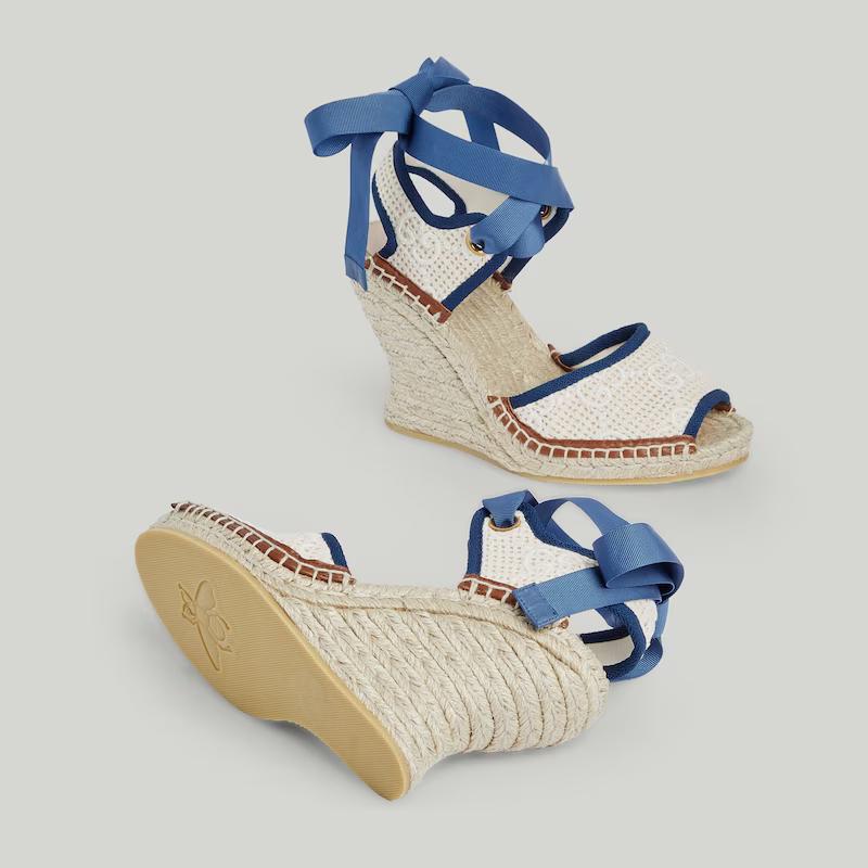 Giày Gucci Gg Espadrille Nữ Be Xanh