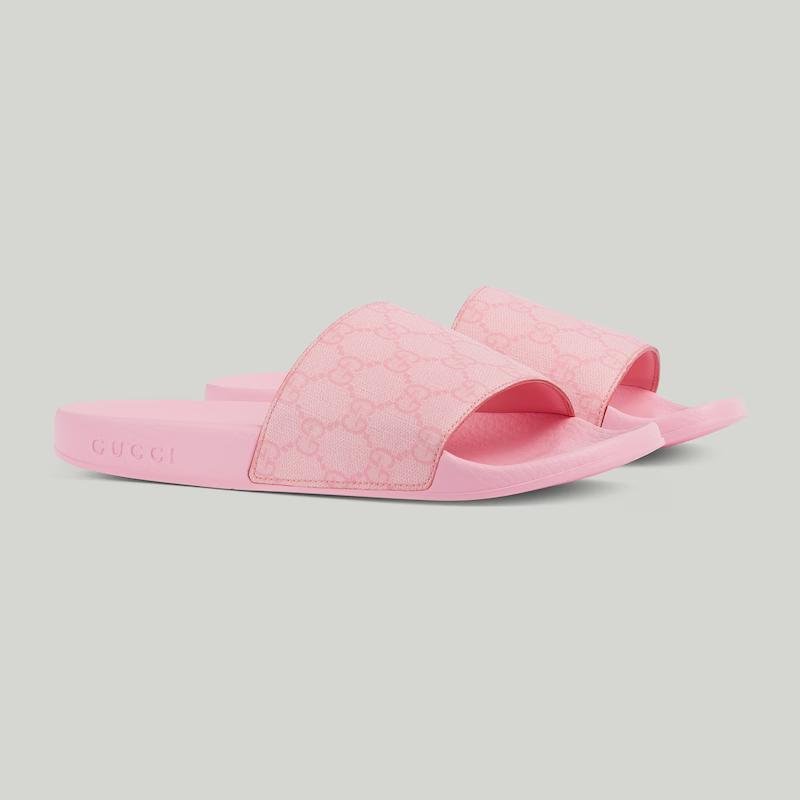 Giày Gucci Gg Slide Sandal Nữ Hồng