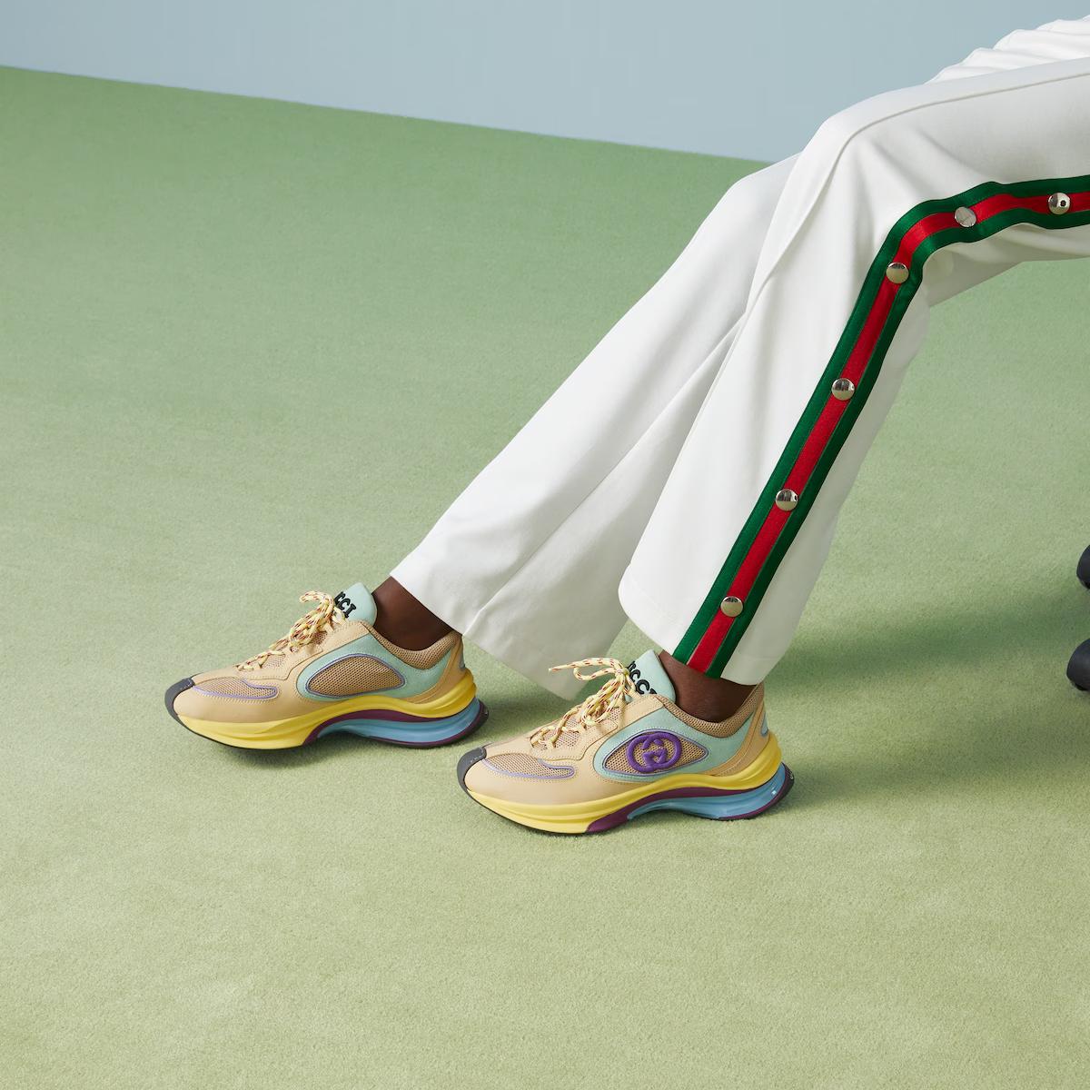 Giày Gucci Run Sneaker Nữ Vàng