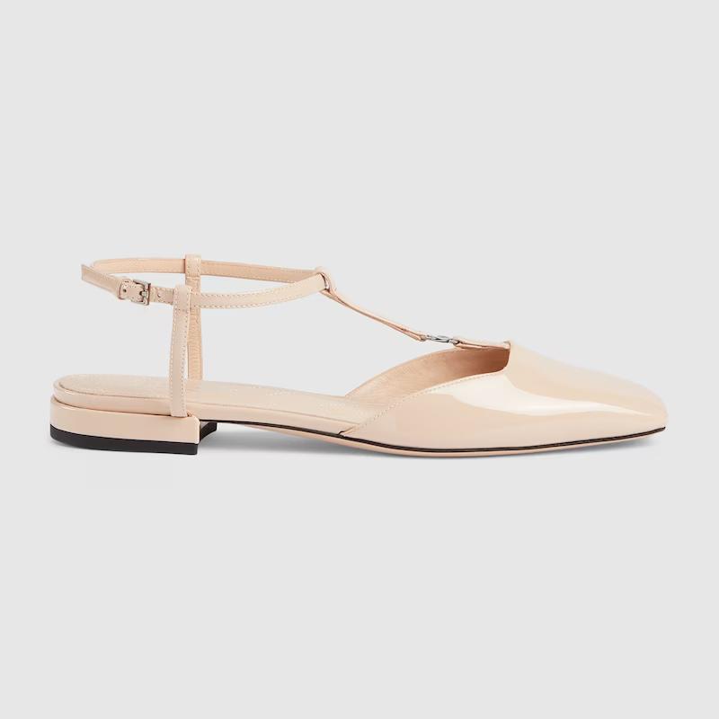 Giày Gucci Dounle G Ballet Flat Nữ Be