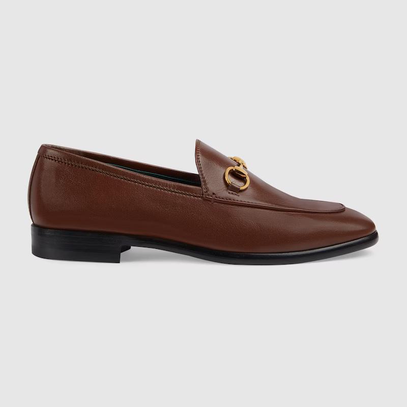 Giày Gucci Jordaan Loafer Nữ Nâu