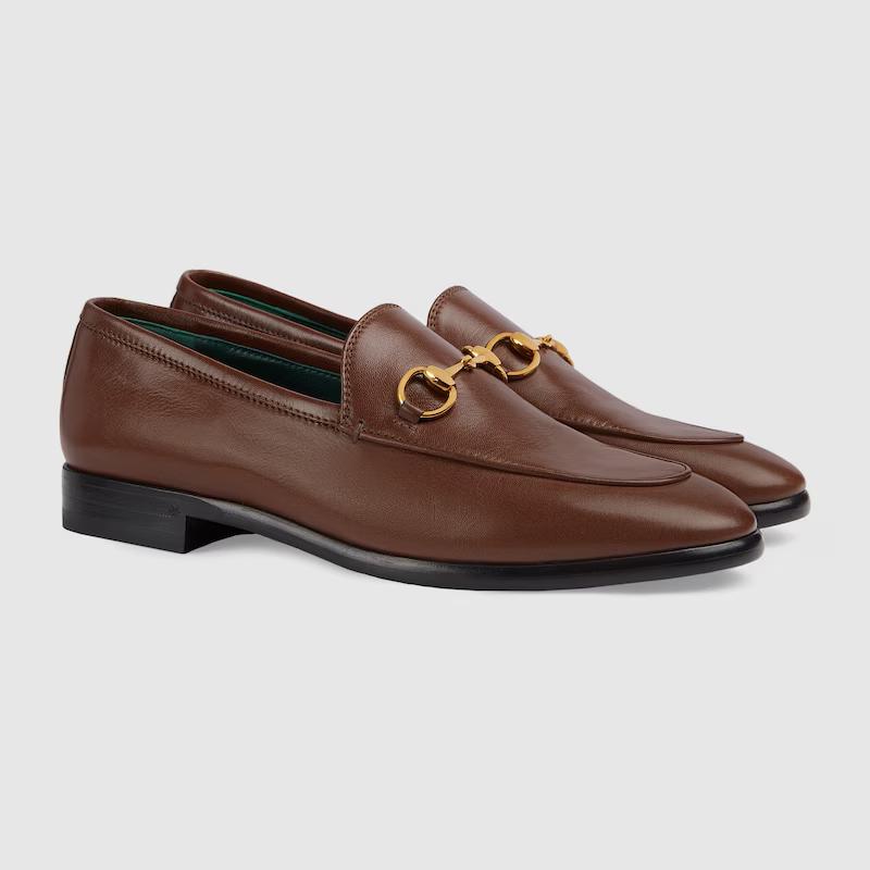 Giày Gucci Jordaan Loafer Nữ Nâu