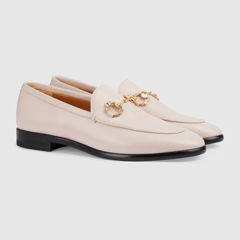 Giày Gucci Jordaan Loafer Nữ Hồng