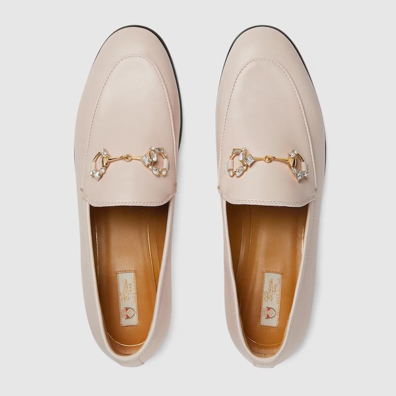 Giày Gucci Jordaan Loafer Nữ Hồng