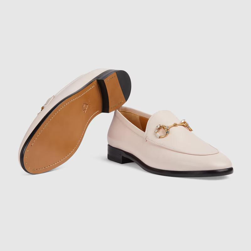 Giày Gucci Jordaan Loafer Nữ Hồng