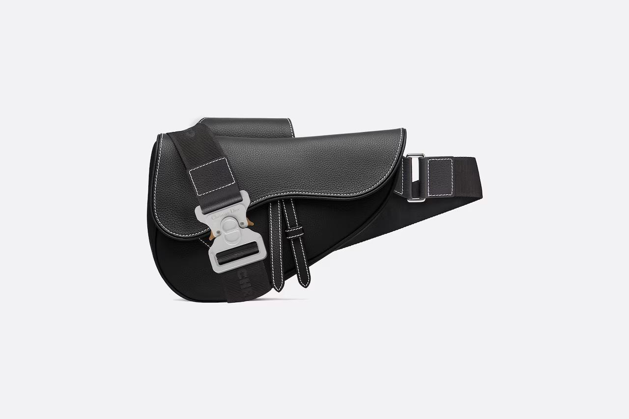 Túi Dior Saddle Bag Black Grained Calfskin