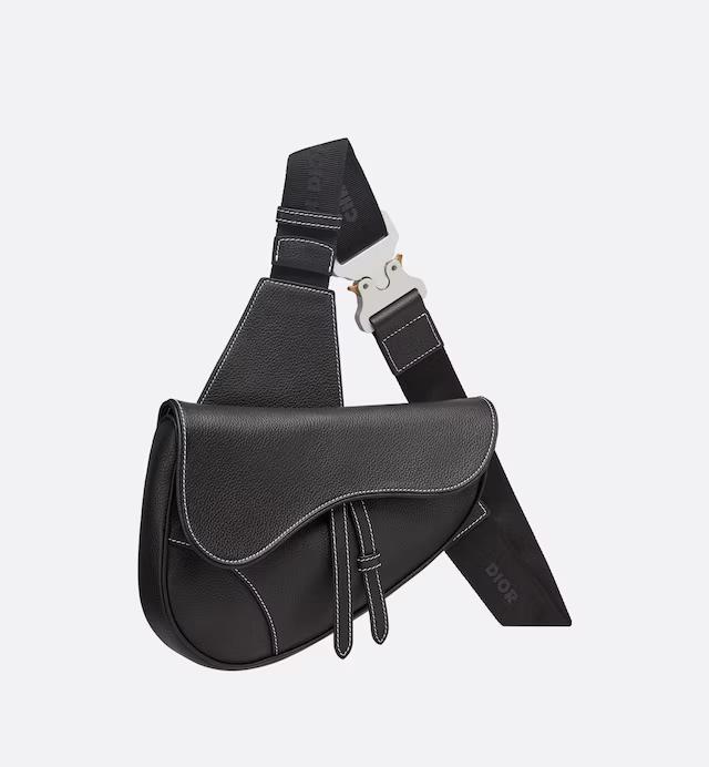 Túi Dior Saddle Bag Black Grained Calfskin