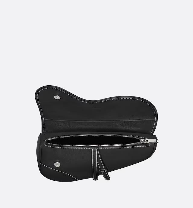 Túi Dior Saddle Bag Black Grained Calfskin