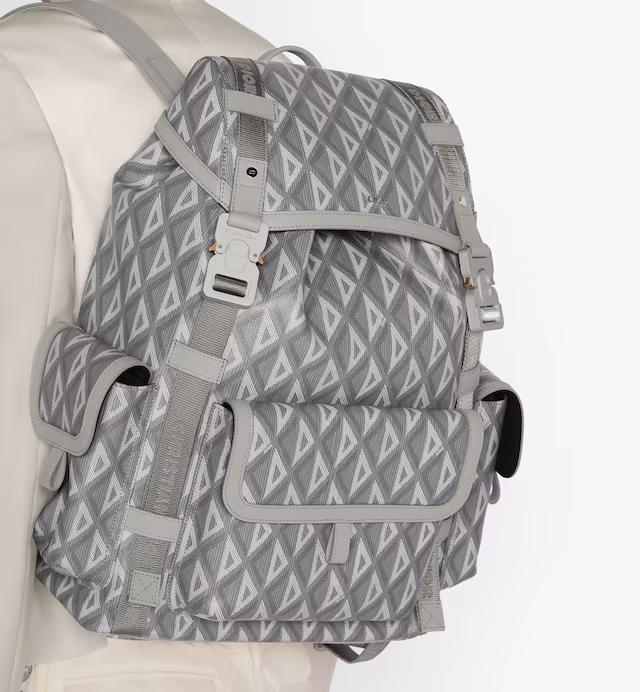 Túi Dior Hit The Road Backpack Dior Gray CD Diamond Canvas