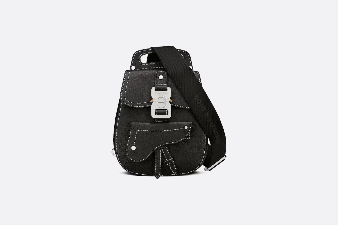 Túi Dior Mini Gallop Sling Bag Black Grained Calfskin