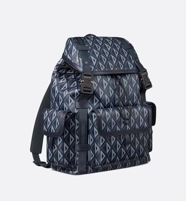 Túi Dior Hit The Road Backpack Navy Blue CD Diamond Canvas