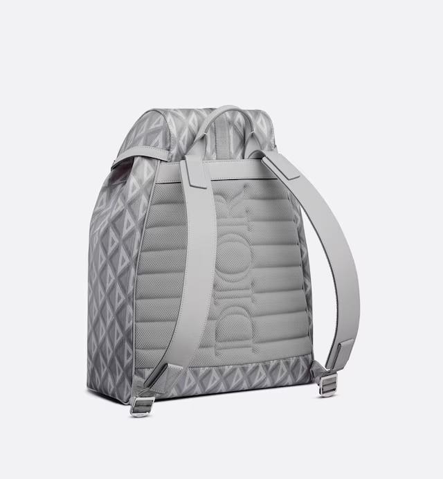 Túi Dior Hit The Road Backpack Dior Gray CD Diamond Canvas and Smooth Calfskin