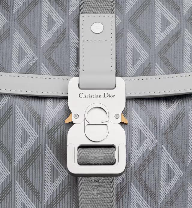 Túi Dior Hit The Road Backpack Dior Gray CD Diamond Canvas and Smooth Calfskin